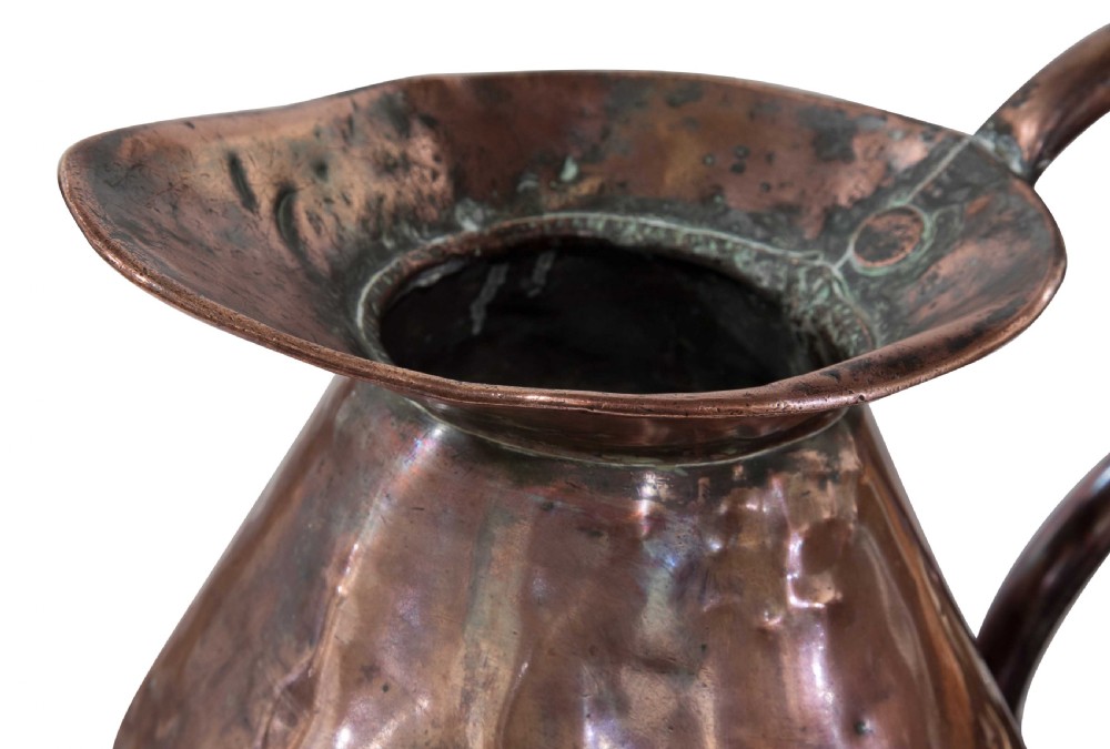 Heavy 19th Century Victorian copper 'Harvest' jug View IV