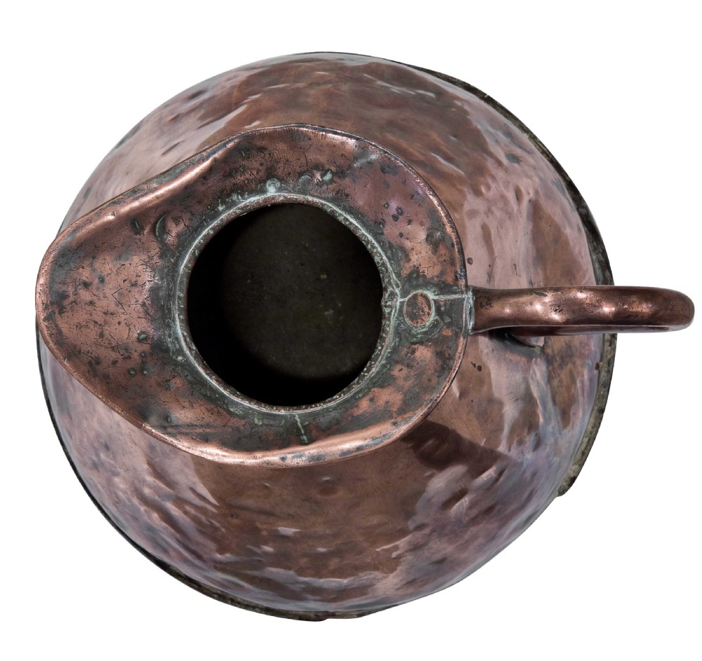 Heavy 19th Century Victorian copper 'Harvest' jug View VI