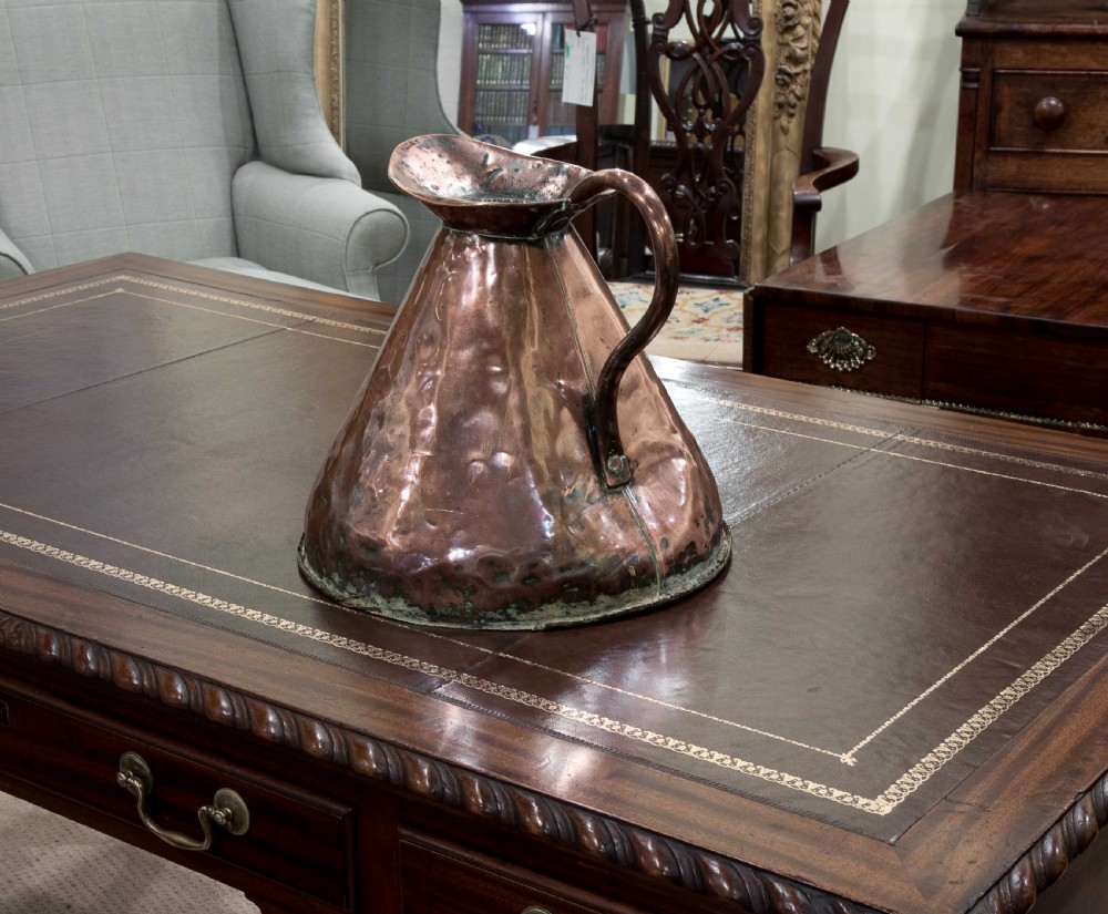 Heavy 19th Century Victorian copper 'Harvest' jug View VII