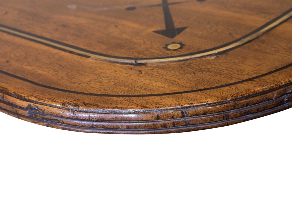 Regency mahogany & brass inlaid breakfast table View VI
