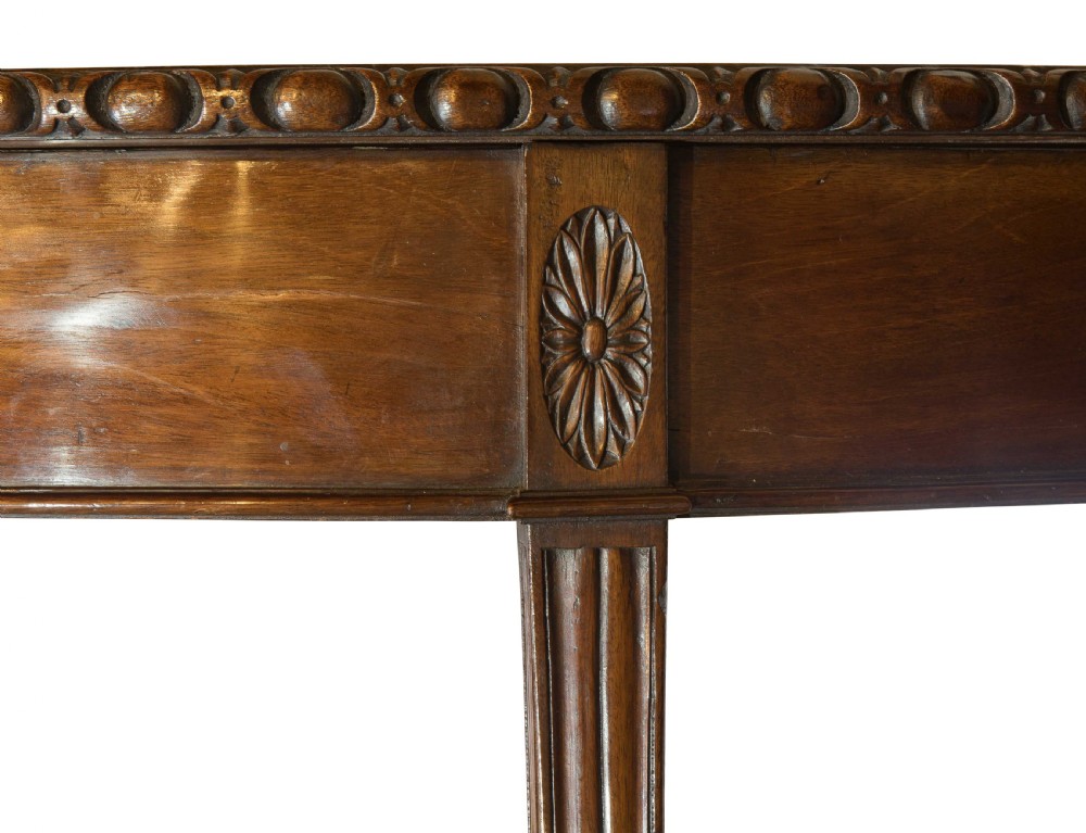 Pair of 19thC mahogany Demi-lune side tables View V