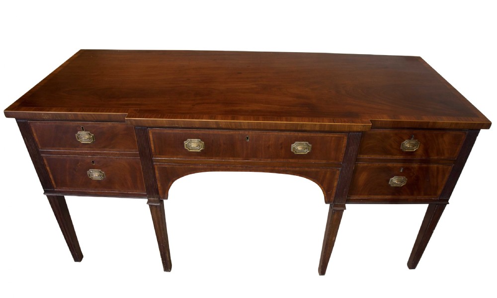 Regency mahogany inlaid sideboard View V