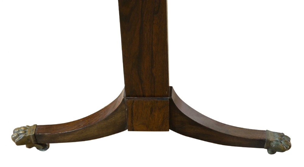19thC Writing table with tooled leather top View V