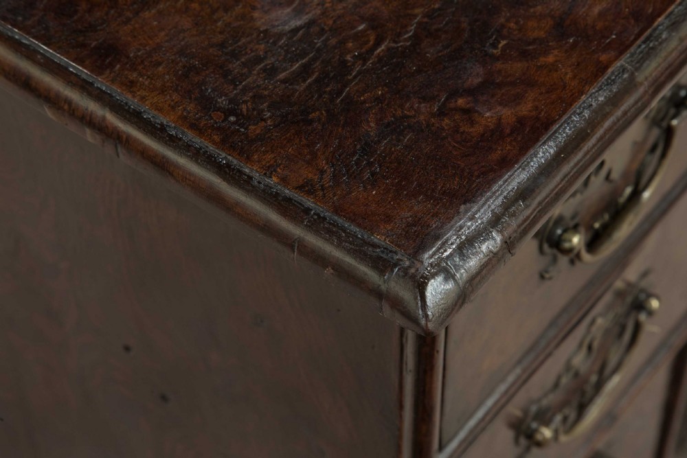 Burr elm kneehole ladies dressing desk c1740-60 View V