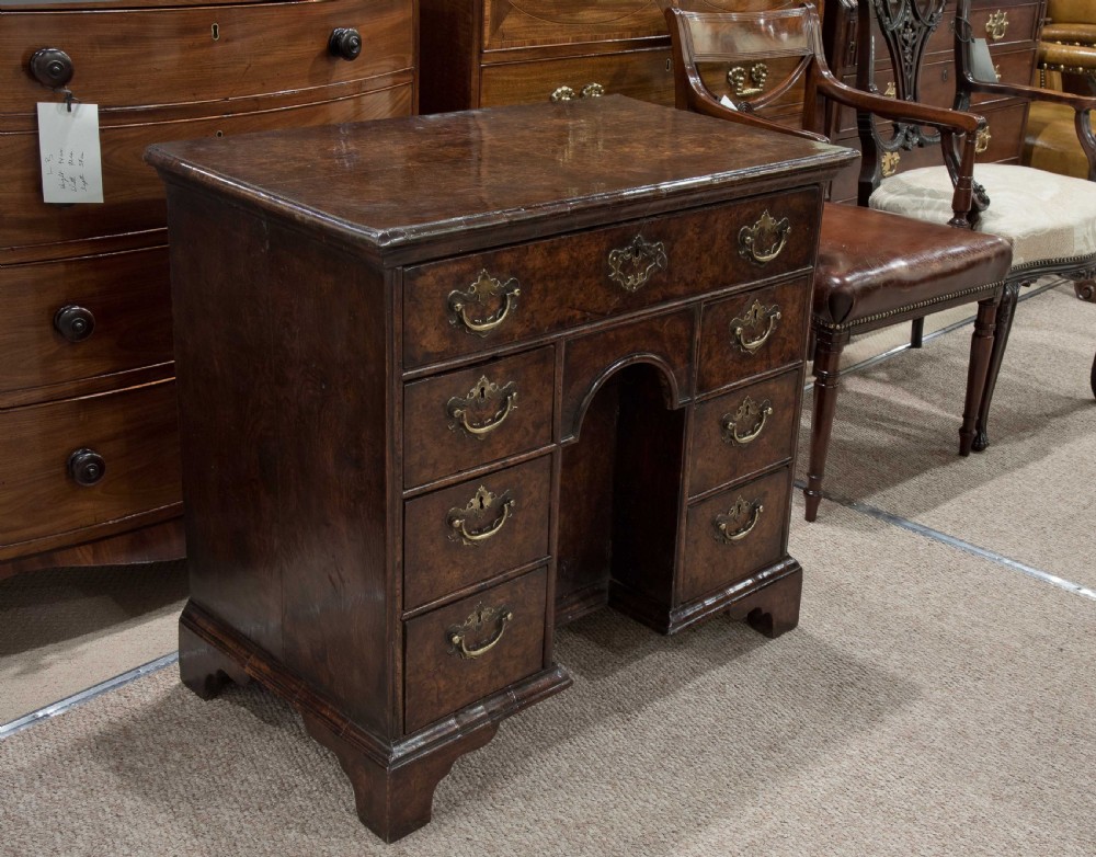 Burr elm kneehole ladies dressing desk c1740-60 View IX
