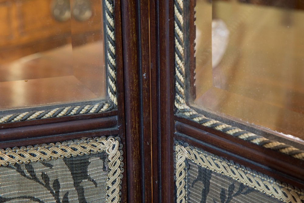 Late 19thC Mahogany panelled screen View VII
