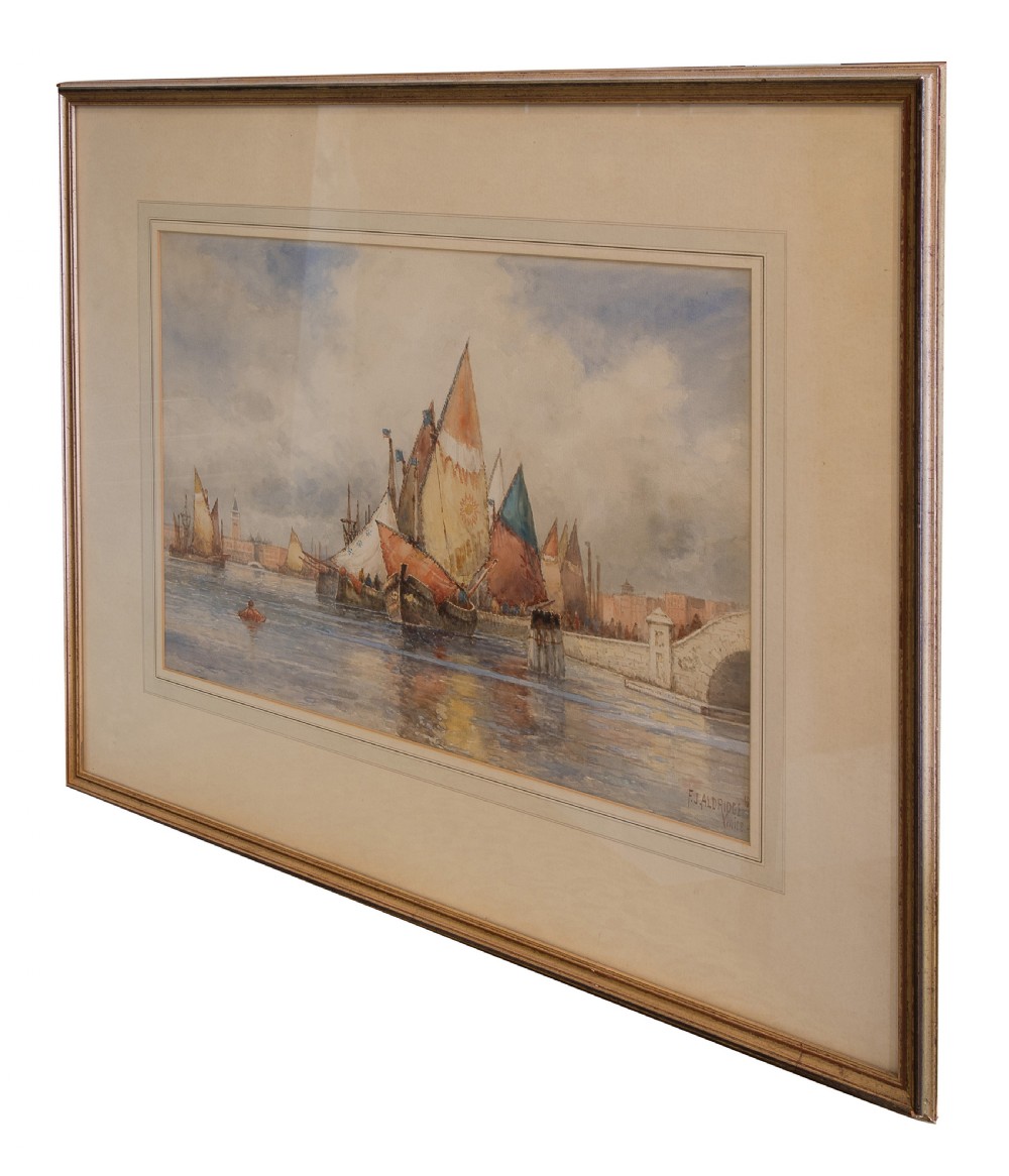 Watercolour of Venice by Frederick James Aldridge (1850-1933)