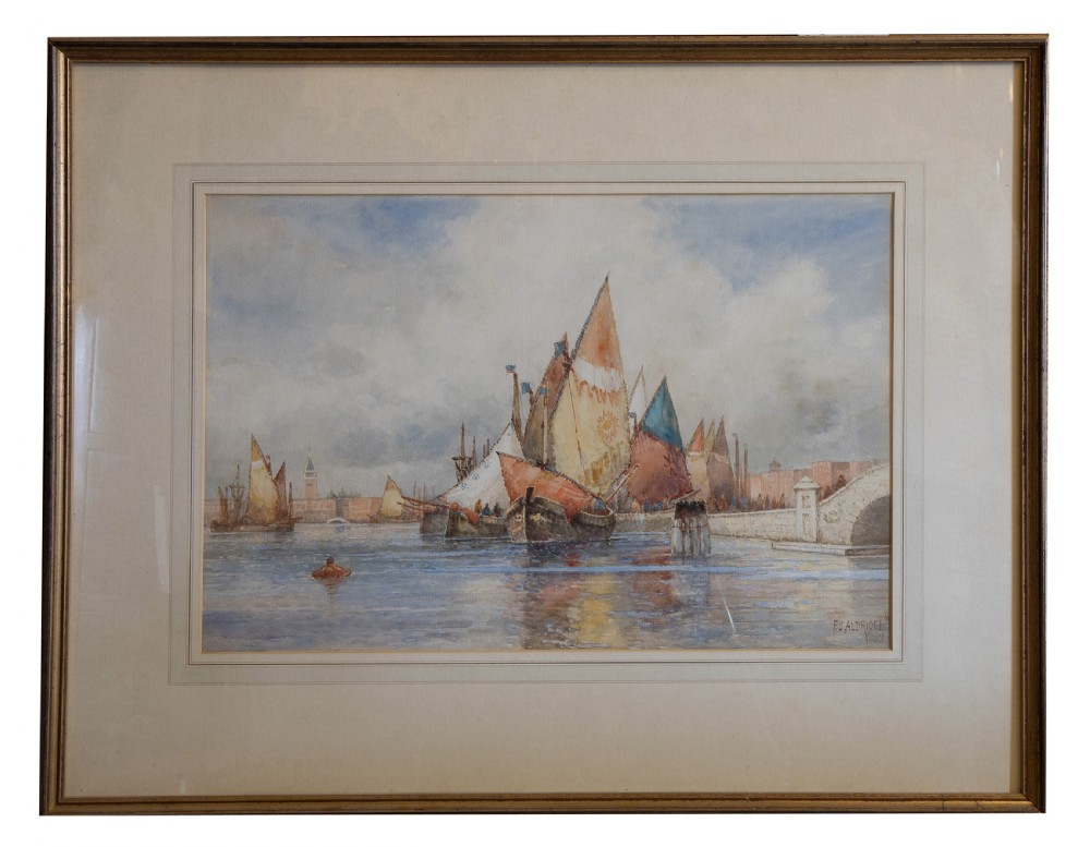 Watercolour of Venice by Frederick James Aldridge (1850-1933) View II