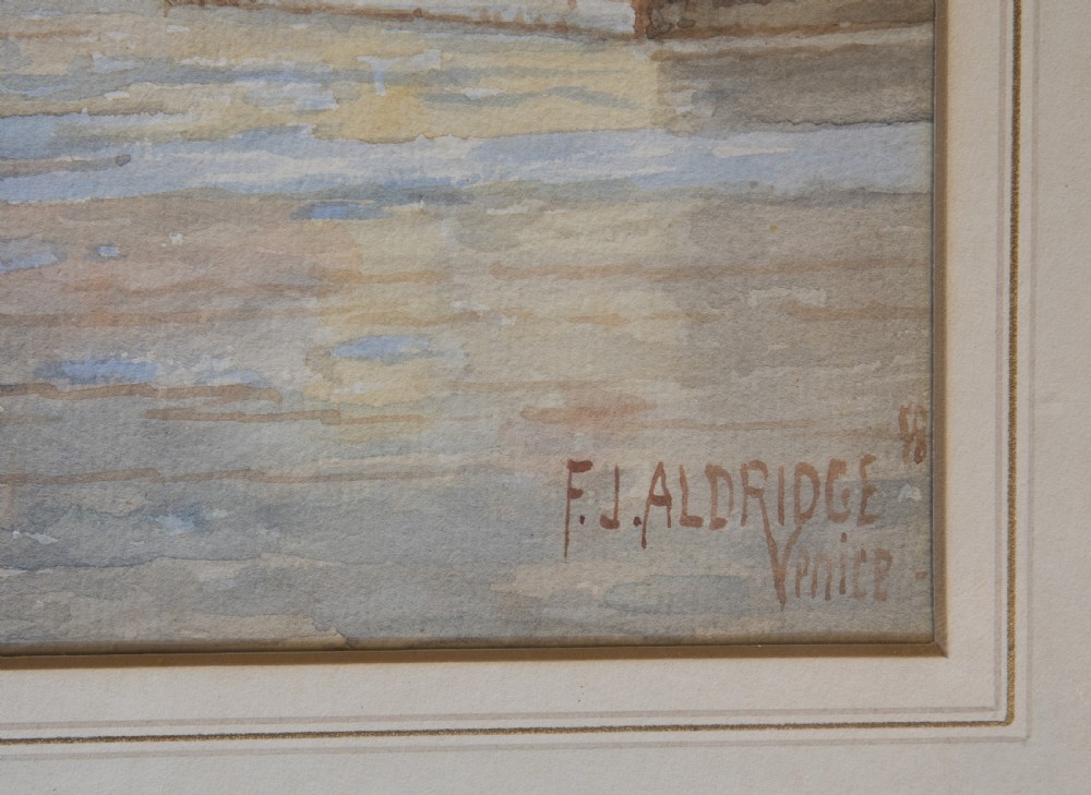 Watercolour of Venice by Frederick James Aldridge (1850-1933) View V