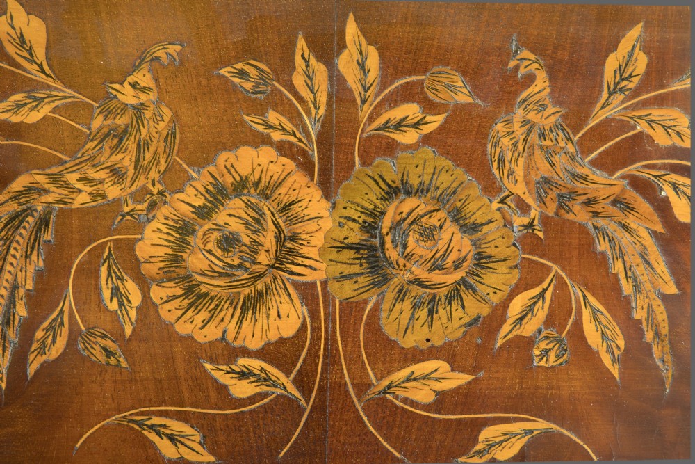 19thC Mahogany Dutch marquetry mirror View V