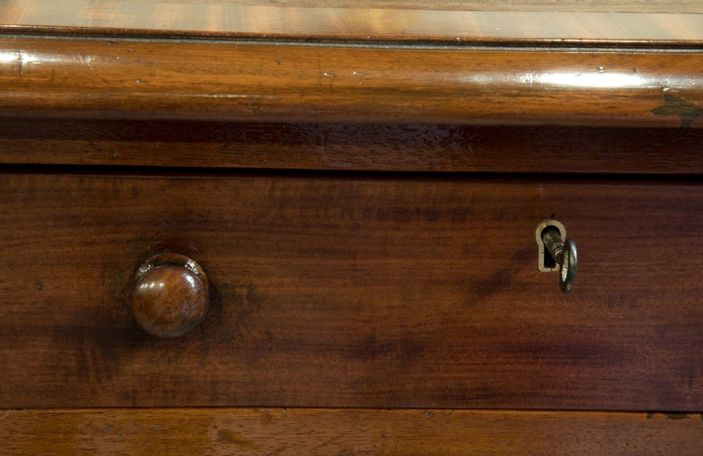 Oak lined mahogany partners writing table c1850 View VI