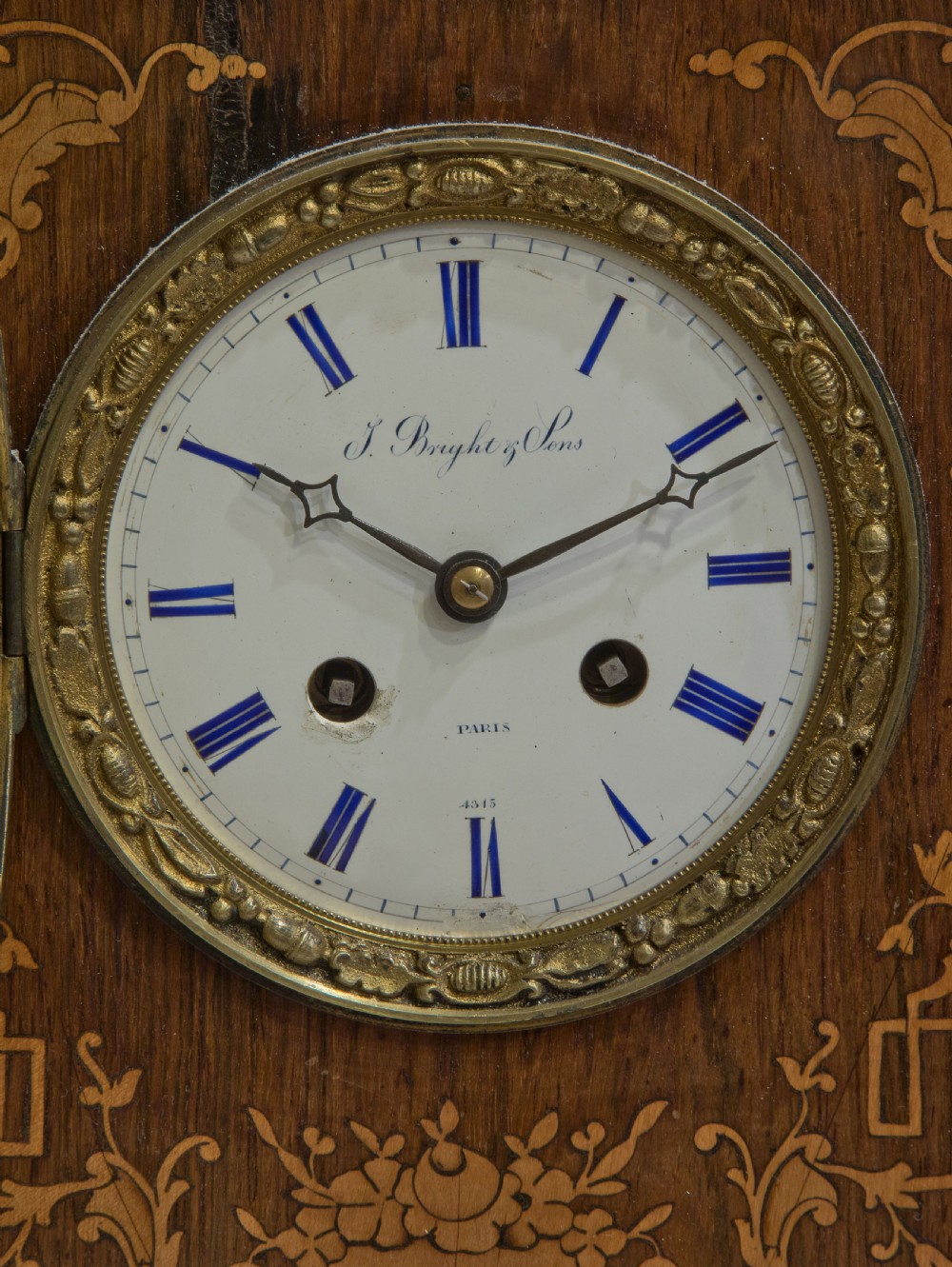 Rosewood Cased Mantel Clock signed 'Potonie' Paris View III