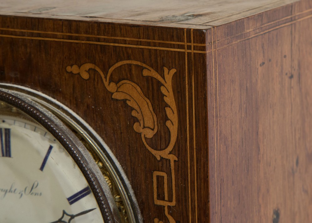 Rosewood Cased Mantel Clock signed 'Potonie' Paris View VI
