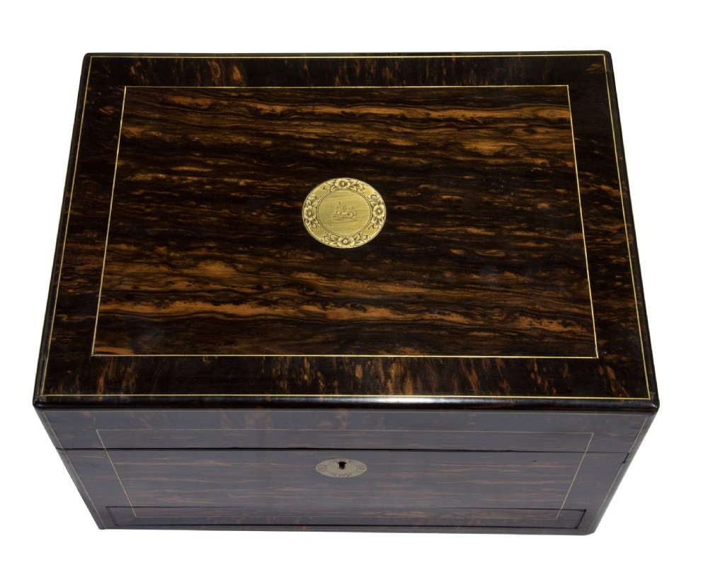 Victorian Coromandel Brass Inlaid Vanity box View VIII