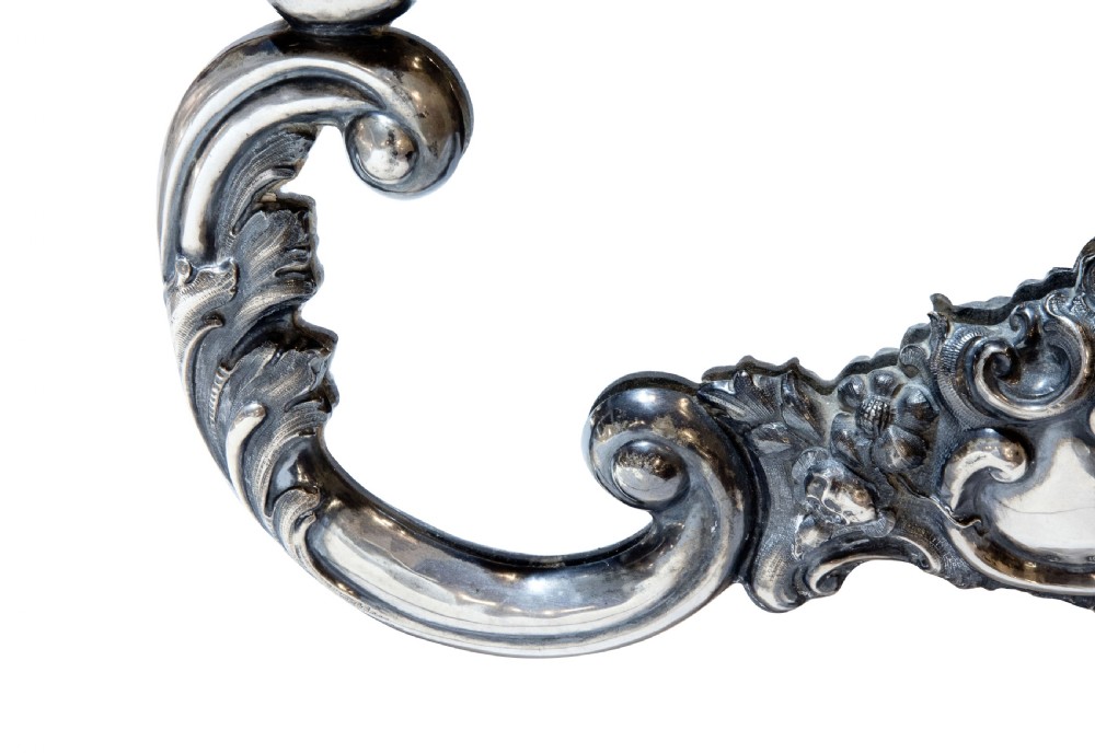 Vienna silver vanity mirror, hallmarked 1855 View V