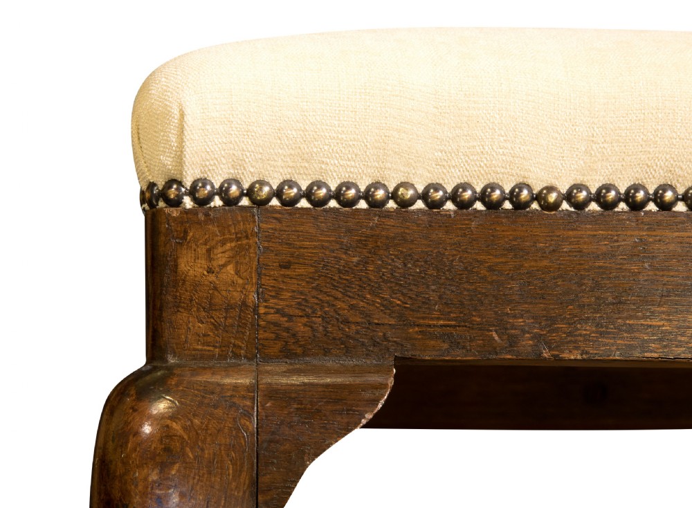 George III oak chair-back two seater settee View VII
