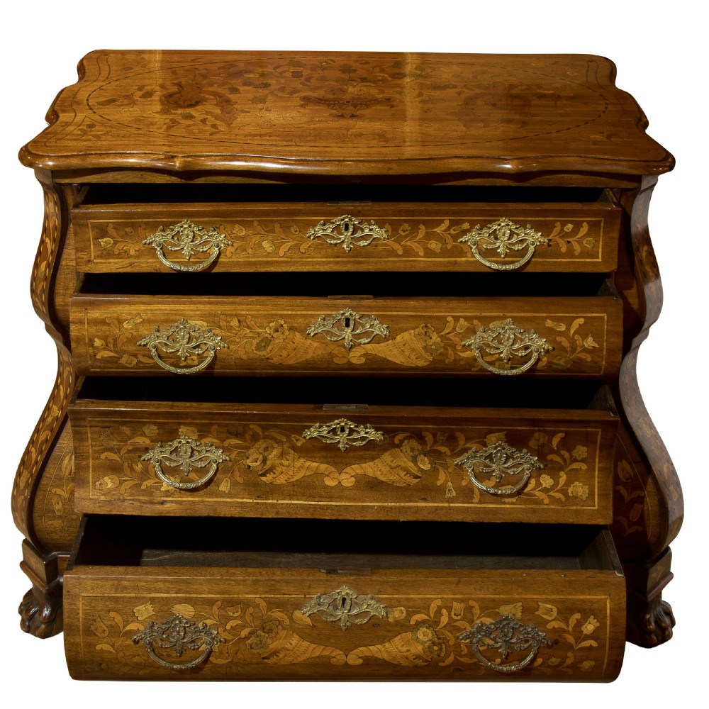 Dutch marquetry commode with floral inlay c1800 View III