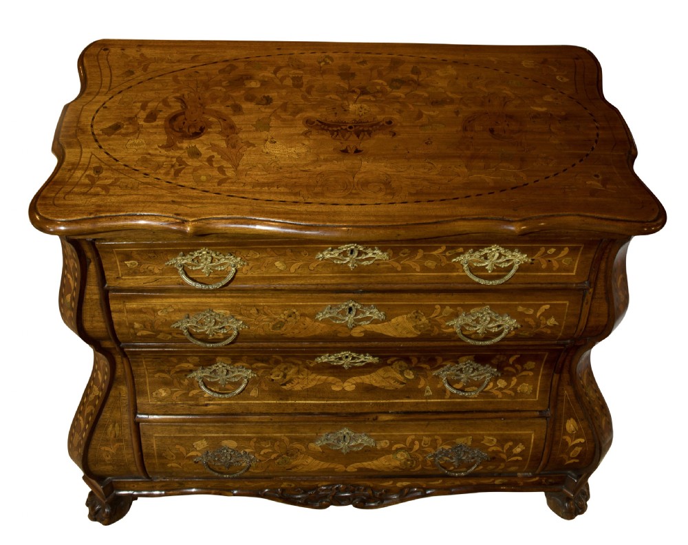 Dutch marquetry commode with floral inlay c1800 View IV