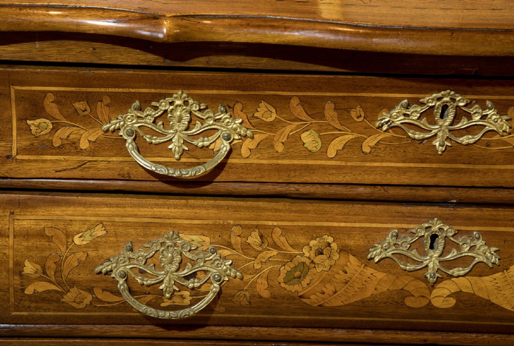 Dutch marquetry commode with floral inlay c1800 View V