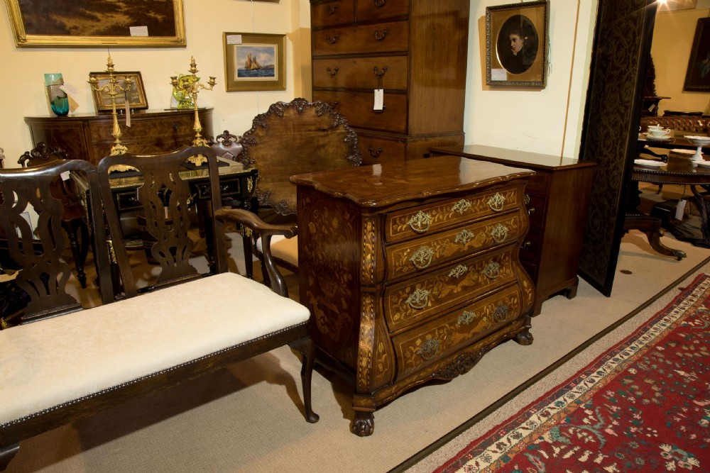 Dutch marquetry commode with floral inlay c1800 View IX