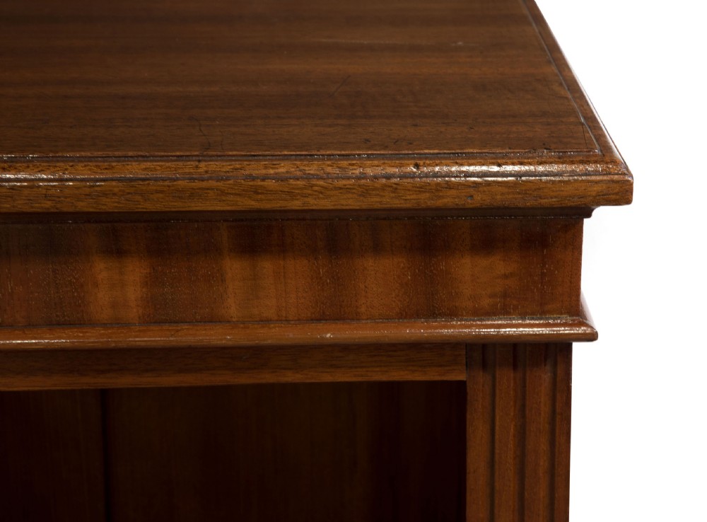 Victorian mahogany open bookcase with adjustable shelves c1890 View VII