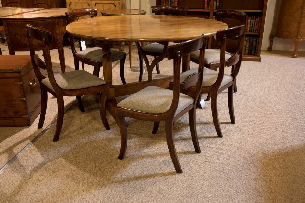 Set of six regency beech chairs with original rosewood graining c1830 View VIII