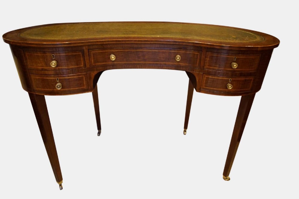 A Mahogany Kidney Shaped Desk