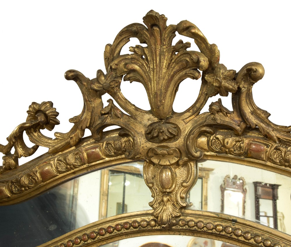 Napoleon III gilt mirror with bevelled central plate c1860 View V