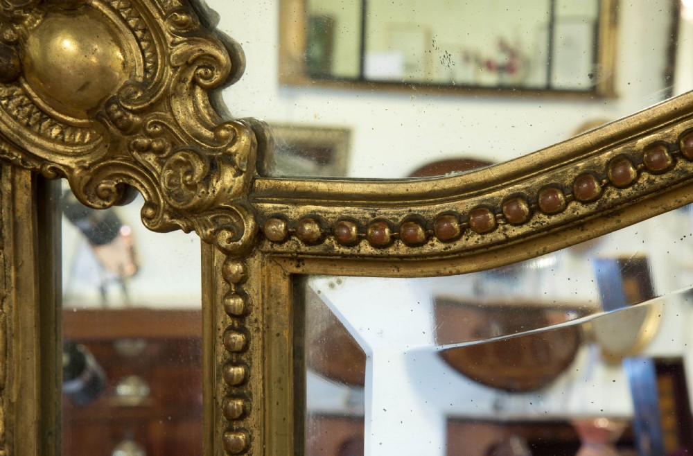 Napoleon III gilt mirror with bevelled central plate c1860 View VI