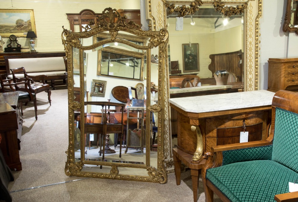 Napoleon III gilt mirror with bevelled central plate c1860 View VII