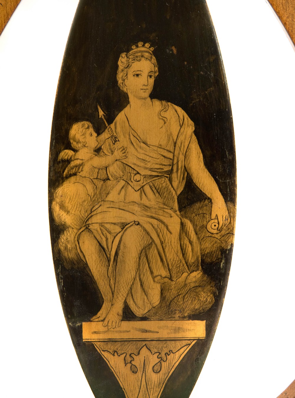 Italian 19thC sofa with sphinx supports to the arms View IX
