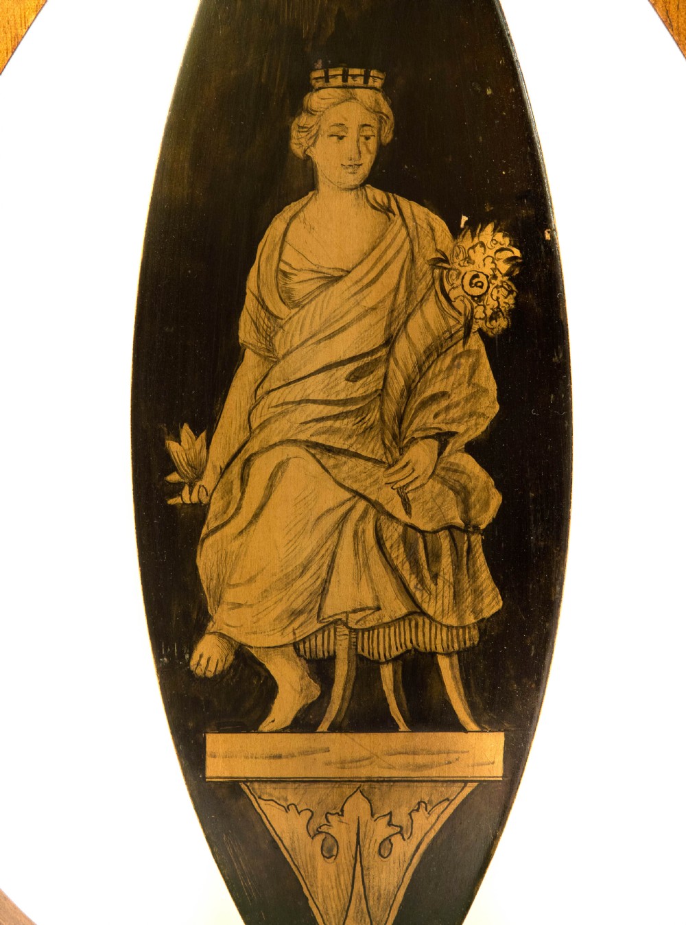Italian 19thC sofa with sphinx supports to the arms View X