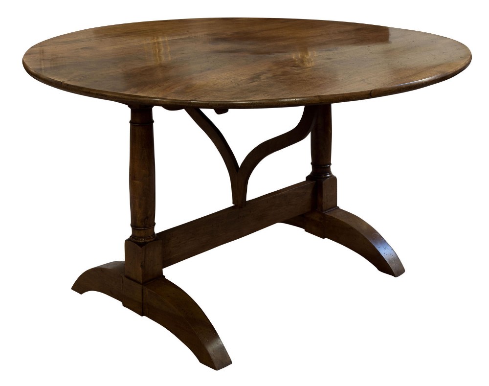 French circular cherrywood vineyard table c1890