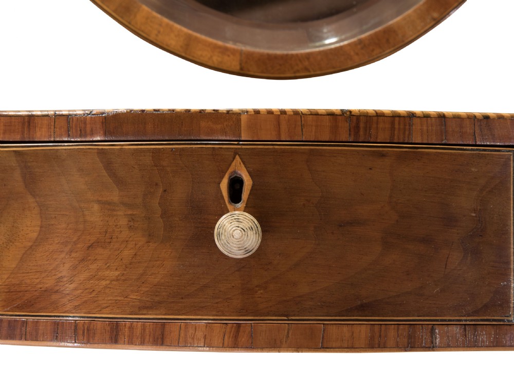 Mahogany serpentine oval dressing table mirror View V