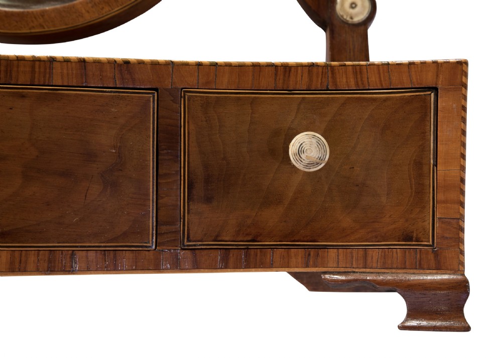 Mahogany serpentine oval dressing table mirror View VI