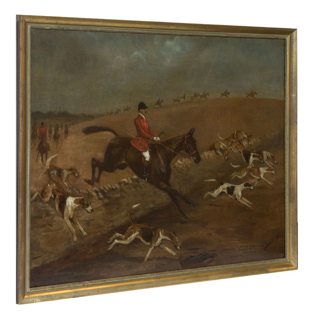 Country gentleman oil on canvas by Cuthbert Bradley