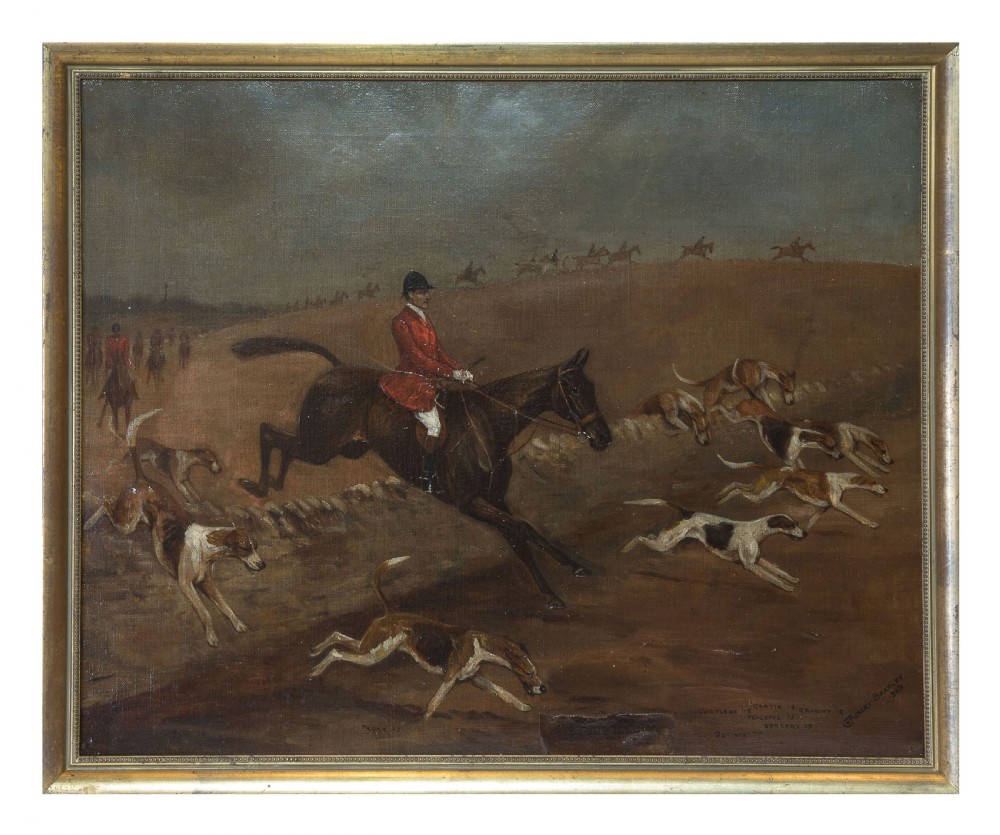 Country gentleman oil on canvas by Cuthbert Bradley View II