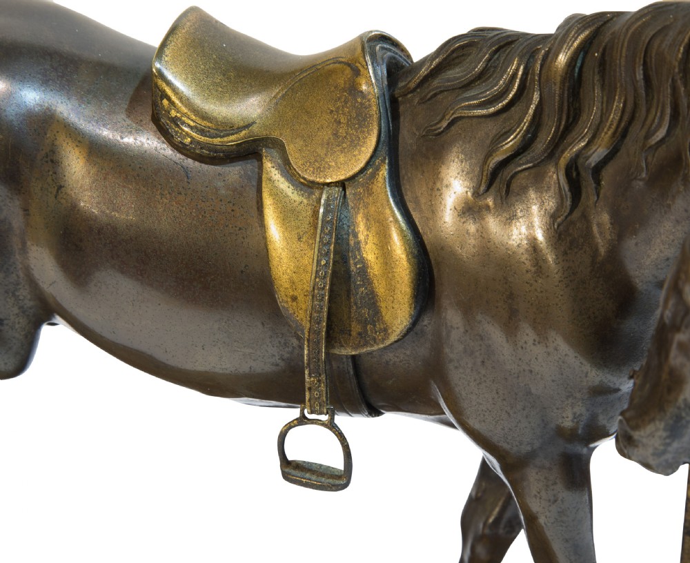 19thC bronze horse & dog View VII