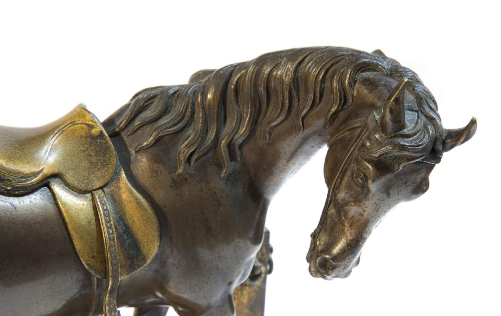 19thC bronze horse & dog View IX