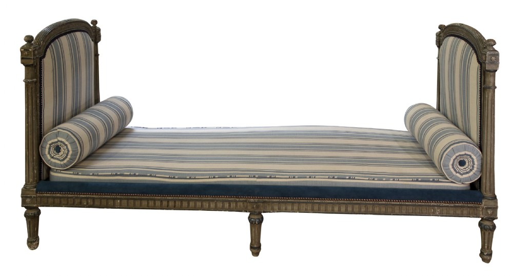 French late 19thC Louis XVI style painted daybed View II