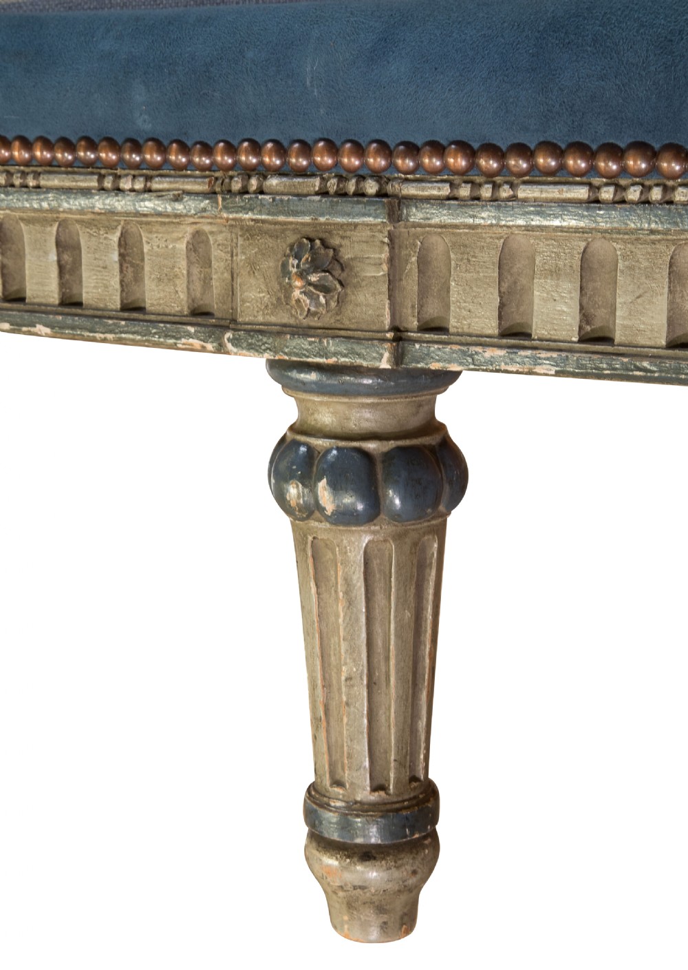French late 19thC Louis XVI style painted daybed View III