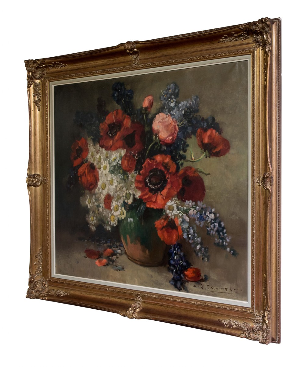 Early 20thC still life oil on canvas by Henri Joseph Pauwels