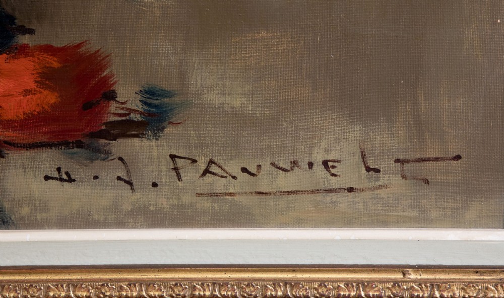 Early 20thC still life oil on canvas by Henri Joseph Pauwels View VI
