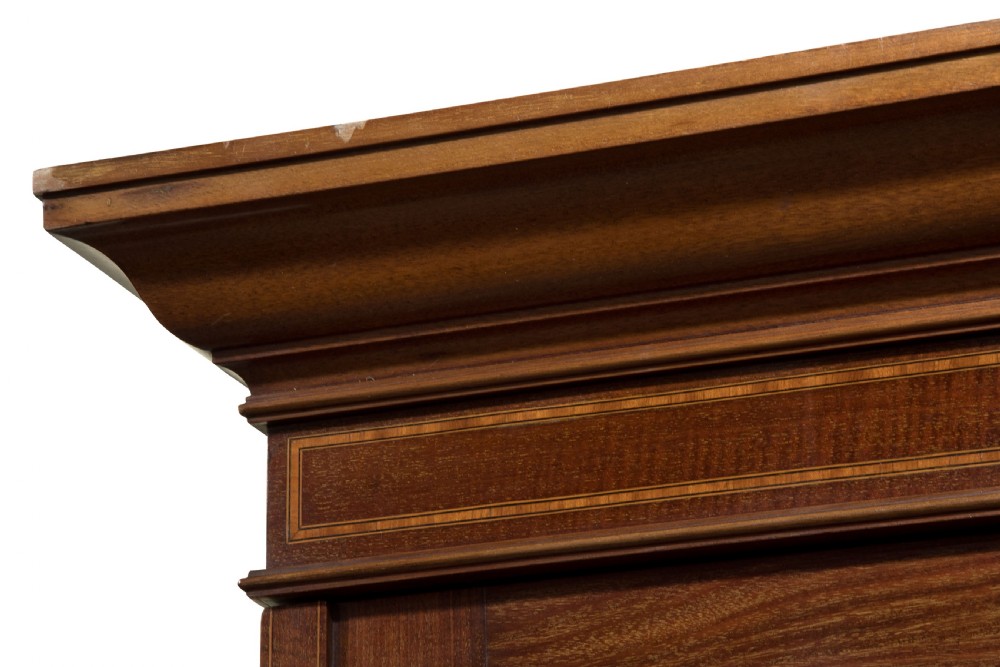 High quality Edwardian mahogany inlaid wardrobe View IX