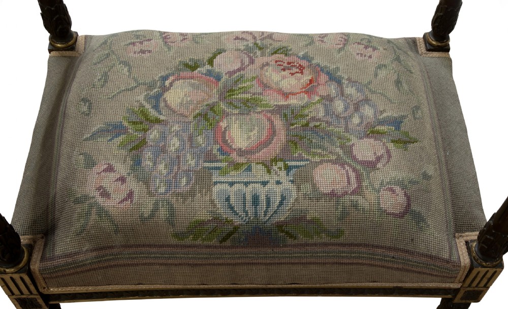 19thC painted French window seat View VI