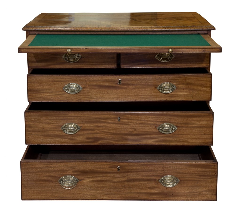 19thC mahogany chest of drawers View II