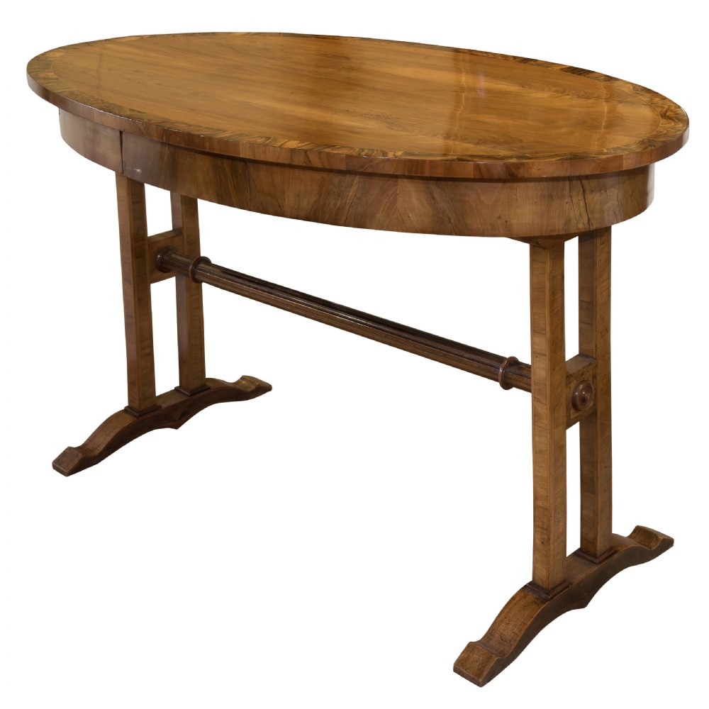 Walnut empire style centre table View III