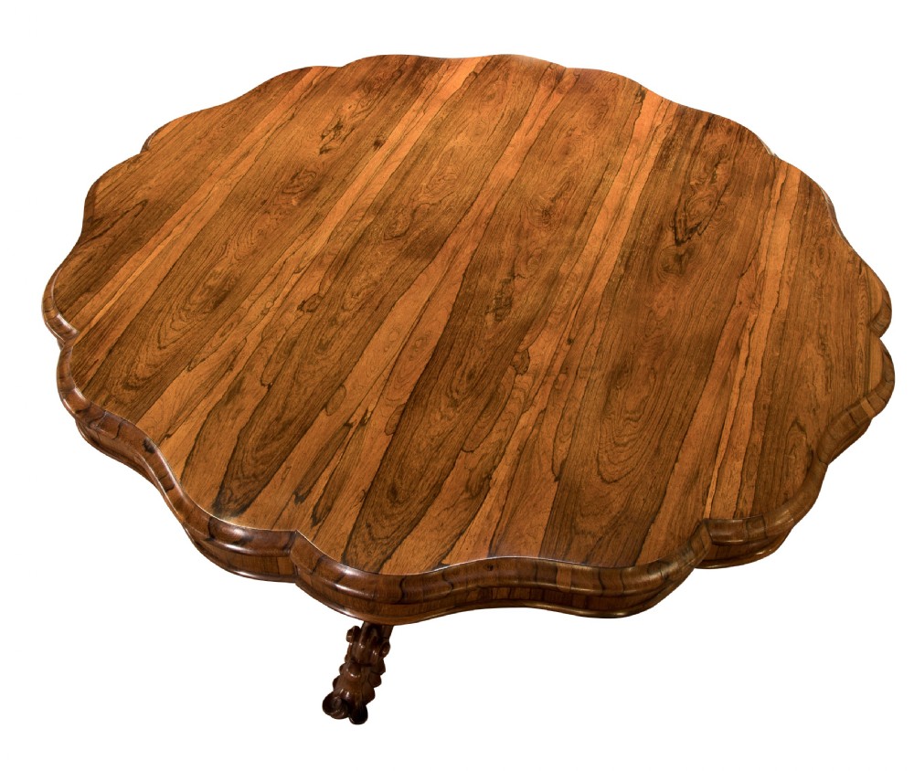 Regency rosewood circular tilt-top breakfast table View III