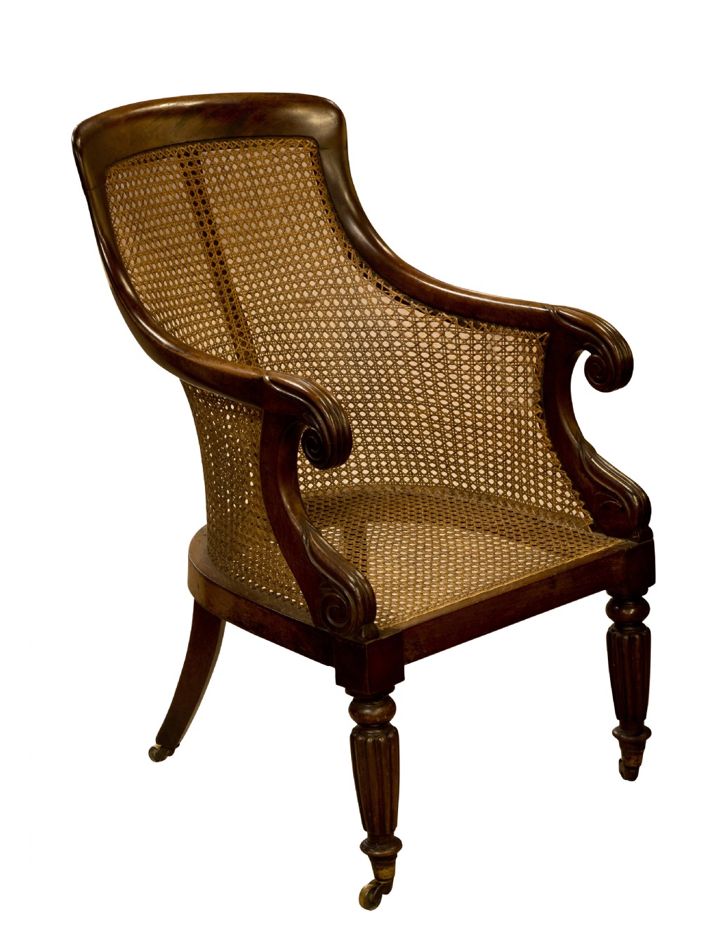 Victorian mahogany cane chair