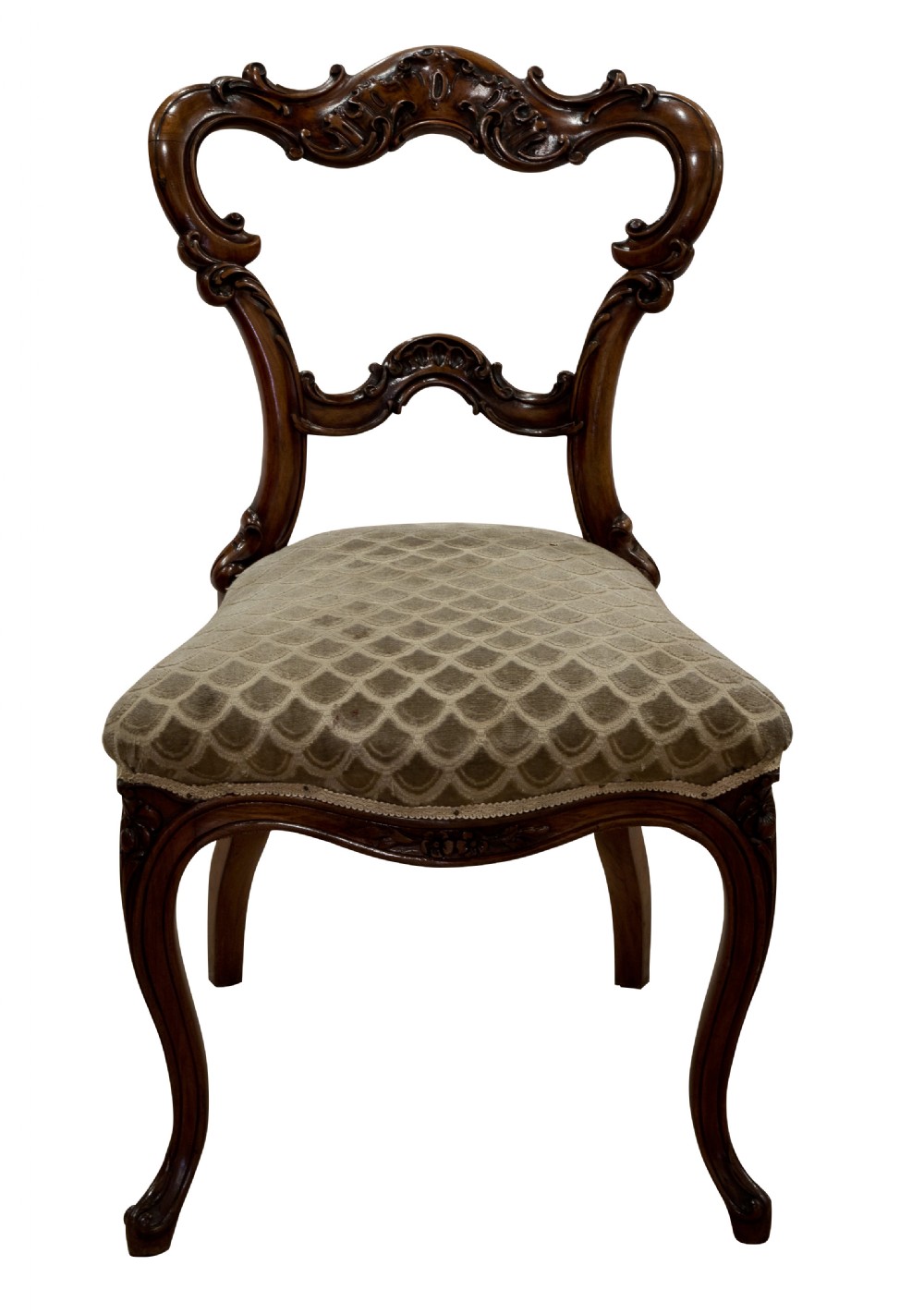 Pair of walnut side chairs c1855 View II